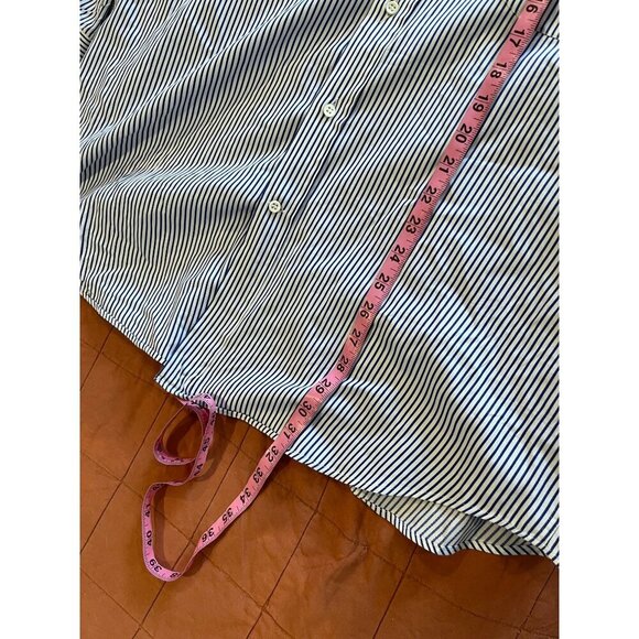 Valentino Vintage Striped Long Sleeve Button-Down Shirt Men's Size 10.5 (34-35) - Picture 5 of 9